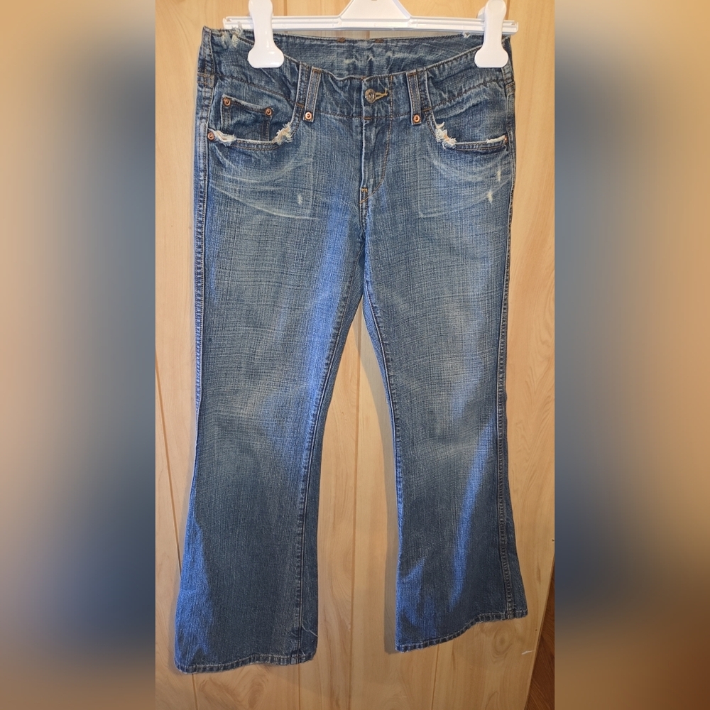 Y2K Vintage 2000s Lucky Brand Dungarees Flare Showstopper Jeans Women's Sz 4/27